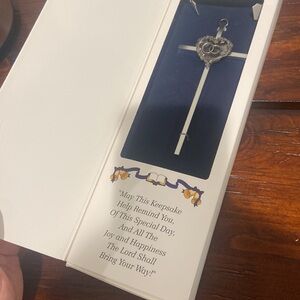 6 inch Metal Plated Wall Cross Wedding